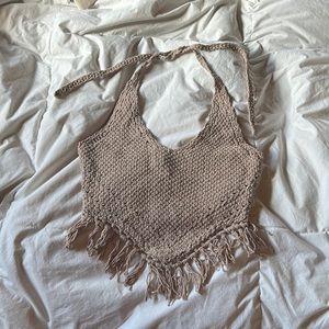 BCBGeneration Crochet Halter Top. Size Medium.